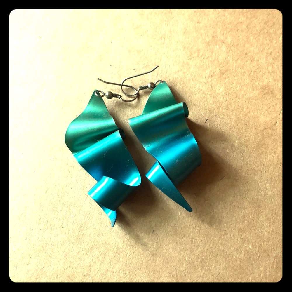 Faux Ribbon Earrings